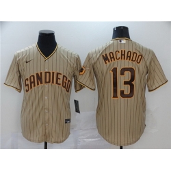 Padres 13 Manny Machado Brown Nike 2020 Flexbase Jersey