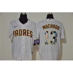 Padres 13 Manny Machado White Nike Cool Base Player Jersey