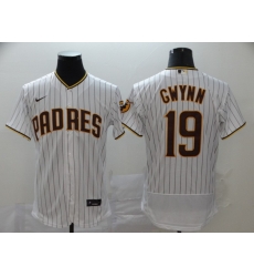 Padres 19 Tony Gwynn White Nike 2020 Flexbase Jersey