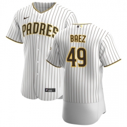 San Diego Padres 49 Michel Baez Men Nike White Brown Home 2020 Authentic Player Jersey