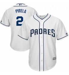 Youth Majestic San Diego Padres 2 Jose Pirela Authentic White Home Cool Base MLB Jersey 