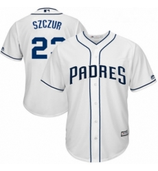 Youth Majestic San Diego Padres 23 Matt Szczur Replica White Home Cool Base MLB Jersey 