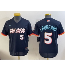 Youth San Diego Padres 5 Ram%C3%B3n Laureano Obsidian 2026 City Connect Stadium Stitched Baseball Jersey Youth San Diego Padres 5 Ram%C3%B3n Laureano Obsidian 2026 City Connect Stadium Stitched Baseball Jersey