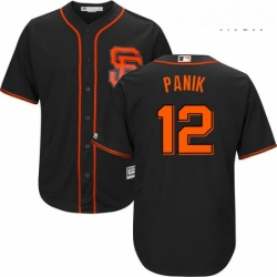 Mens Majestic San Francisco Giants 12 Joe Panik Replica Black 2015 Alternate Cool Base MLB Jersey