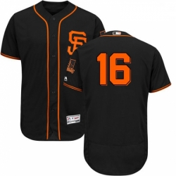 Mens Majestic San Francisco Giants 16 Austin Jackson Black Alternate Flex Base Authentic Collection MLB Jersey