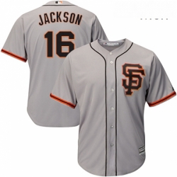 Mens Majestic San Francisco Giants 16 Austin Jackson Replica Grey Road 2 Cool Base MLB Jersey 