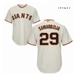 Mens Majestic San Francisco Giants 29 Jeff Samardzija Replica Cream Home Cool Base MLB Jersey