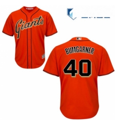 Mens Majestic San Francisco Giants 40 Madison Bumgarner Replica Orange Alternate Cool Base MLB Jersey