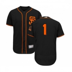 Mens San Francisco Giants 1 Kevin Pillar Black Alternate Flex Base Authentic Collection Baseball Jersey