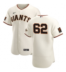 San Francisco Giants 62 Logan Webb Men Nike Cream Home 2020 Authentic 20 at 24 Patch Player MLB Jersey