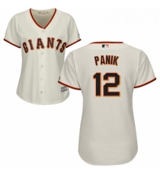 Womens Majestic San Francisco Giants 12 Joe Panik Authentic Cream Home Cool Base MLB Jersey