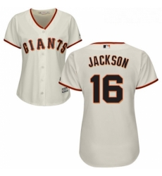 Womens Majestic San Francisco Giants 16 Austin Jackson Authentic Cream Home Cool Base MLB Jersey 