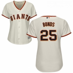 Womens Majestic San Francisco Giants 25 Barry Bonds Authentic Cream Home Cool Base MLB Jersey