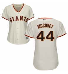 Womens Majestic San Francisco Giants 44 Willie McCovey Replica Cream Home Cool Base MLB Jersey