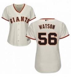 Womens Majestic San Francisco Giants 56 Tony Watson Replica Cream Home Cool Base MLB Jersey 