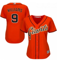 Womens Majestic San Francisco Giants 9 Matt Williams Replica Orange Alternate Cool Base MLB Jersey