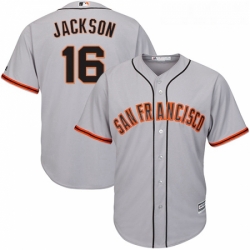 Youth Majestic San Francisco Giants 16 Austin Jackson Replica Grey Road Cool Base MLB Jersey 