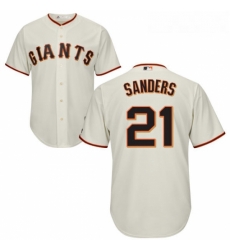 Youth Majestic San Francisco Giants 21 Deion Sanders Replica Cream Home Cool Base MLB Jersey