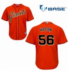 Youth Majestic San Francisco Giants 56 Tony Watson Authentic Orange Alternate Cool Base MLB Jersey 