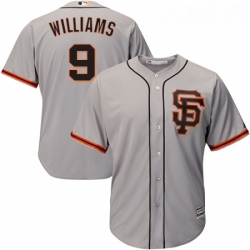 Youth Majestic San Francisco Giants 9 Matt Williams Authentic Grey Road 2 Cool Base MLB Jersey