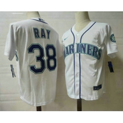Men Seattle Mariners 38 Robbie Ray White Stitched MLB Flex Base Nike Jersey