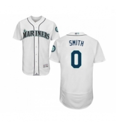 Mens Seattle Mariners 0 Mallex Smith White Home Flex Base Authentic Collection Baseball Jersey