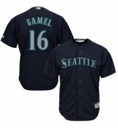 Youth Majestic Seattle Mariners 16 Ben Gamel Replica Navy Blue Alternate 2 Cool Base MLB Jersey 