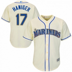 Youth Majestic Seattle Mariners 17 Mitch Haniger Replica Cream Alternate Cool Base MLB Jersey 