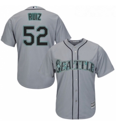 Youth Majestic Seattle Mariners 52 Carlos Ruiz Replica Grey Road Cool Base MLB Jersey