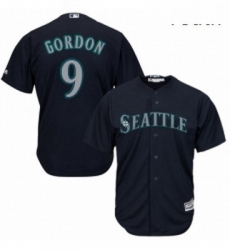 Youth Majestic Seattle Mariners 9 Dee Gordon Replica Navy Blue Alternate 2 Cool Base MLB Jersey 