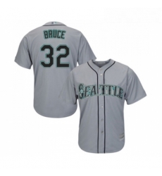 Youth Seattle Mariners 32 Jay Bruce Replica Grey Road Cool Base Baseball Jersey 