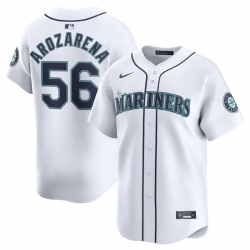 Youth Seattle Mariners 56 Randy Arozarena White 2024 Home Limited Stitched Jersey