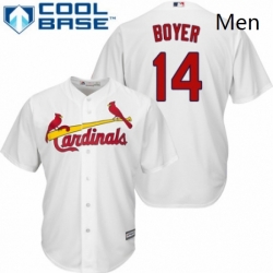 Mens Majestic St Louis Cardinals 14 Ken Boyer Replica White Home Cool Base MLB Jersey