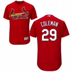 Mens Majestic St Louis Cardinals 29 Vince Coleman Red Alternate Flex Base Authentic Collection MLB Jersey