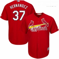 Mens Majestic St Louis Cardinals 37 Keith Hernandez Replica Red Alternate Cool Base MLB Jersey