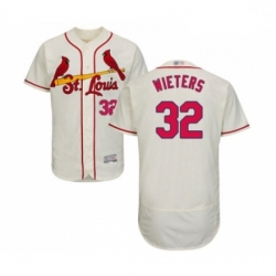 Mens St Louis Cardinals 32 Matt Wieters Cream Alternate Flex Base Authentic Collection Baseball Jersey