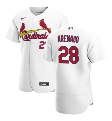 Men's St. Louis Cardinals Nolan Arenado White Jersey Home Flex Base