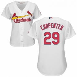 Womens Majestic St Louis Cardinals 29 Chris Carpenter Authentic White Home Cool Base MLB Jersey