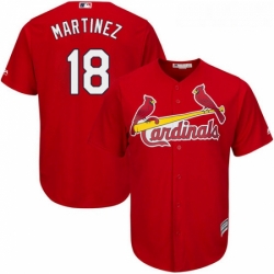 Youth Majestic St Louis Cardinals 18 Carlos Martinez Replica Red Alternate Cool Base MLB Jersey