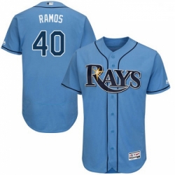 Mens Majestic Tampa Bay Rays 40 Wilson Ramos Alternate Columbia Flexbase Authentic Collection MLB Jersey