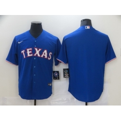 Men Nike Texas Rangers Blue Blank Cool base Jersey