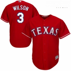 Mens Majestic Texas Rangers 3 Russell Wilson Replica Royal Blue Alternate 2 Cool Base MLB Jersey