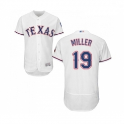 Mens Texas Rangers 19 Shelby Miller White Home Flex Base Authentic Collection Baseball Jersey