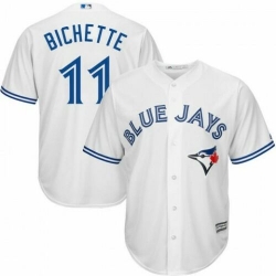 Blue Jays 11 Bo Bichette White Cool Base Jersey