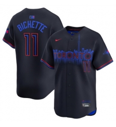 Men Toronto Blue Jays 11 Bo Bichette Black 2024 City Connect Limited Stitched Baseball Jersey