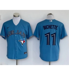 Men Toronto Blue Jays 11 Bo Bichette Blue Cool Base Stitched Baseball Jersey