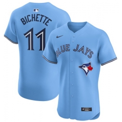 Men Toronto Blue Jays 11 Bo Bichette Light Blue Cool Base Stitched Baseball Jersey