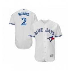 Mens Toronto Blue Jays 2 Clayton Richard White Home Flex Base Authentic Collection Baseball Jersey