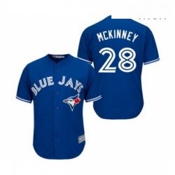 Mens Toronto Blue Jays 28 Billy McKinney Replica Blue Alternate Baseball Jersey 