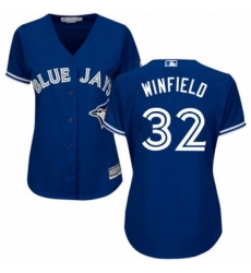 Womens Majestic Toronto Blue Jays 32 Dave Winfield Authentic Blue Alternate MLB Jersey 